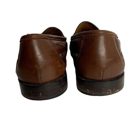 Florsheim Pisa Moc Toe Tassel Dress Loafers 9.5D Cognac Crocodile Print Leather